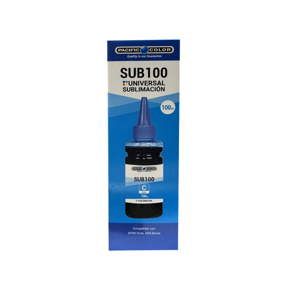 TINTA SUBLIMACION 100 CYAN PACIFIC COLOR