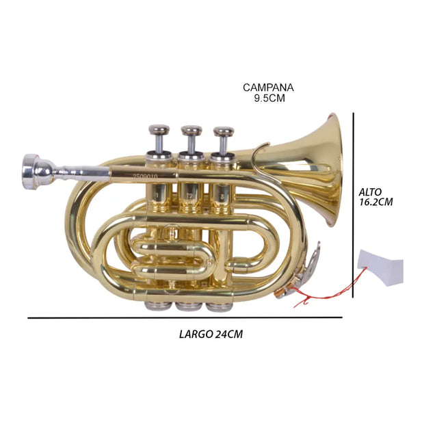 TROMPETA POCKET DORADA TRO-202 ETINGER