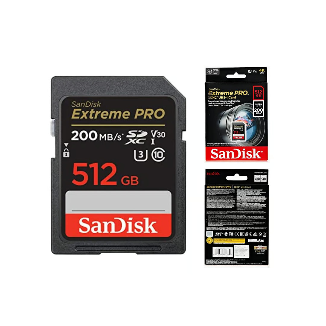 Tarjeta De Memoria 512GB 4K SDXC Sandisk Extreme Pro