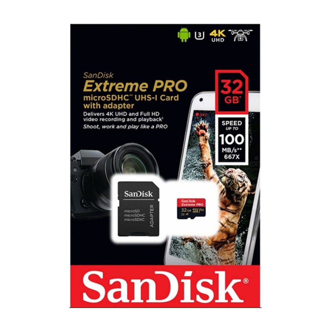 Tarjeta De Memoria MicroSD 32GB Extreme Pro Sandisk