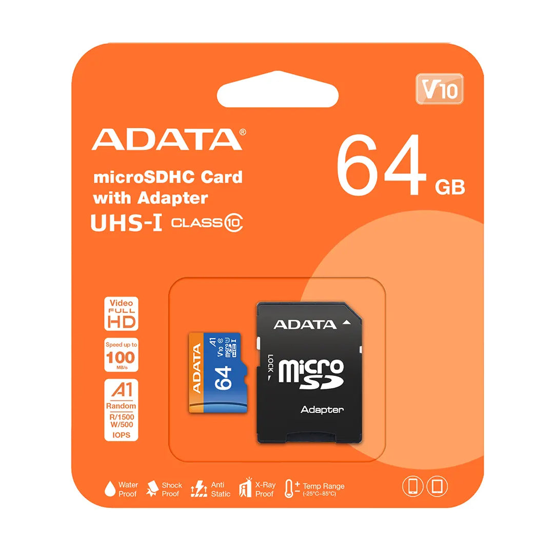 Tarjeta De Memoria MicroSD 64GB Adata