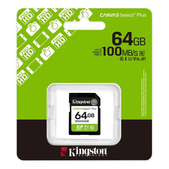 Tarjeta De Memoria SD 64 GB CANVAS SELECT Kingston