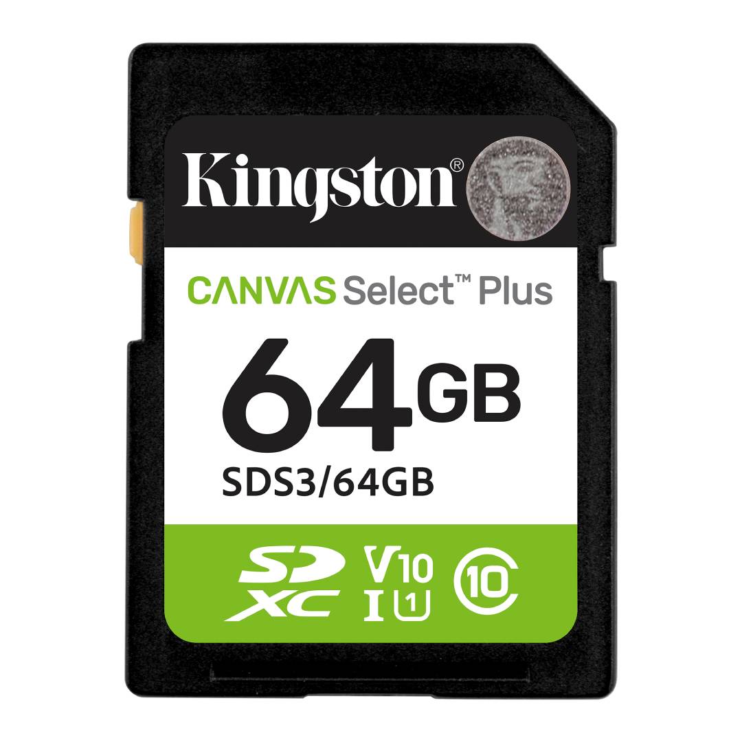 Tarjeta De Memoria SD 64 GB CANVAS SELECT Kingston