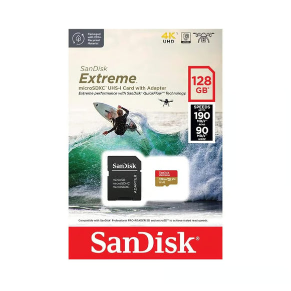 Tarjeta MICRO SD 128GB 4K SDXC Sandisk Extreme