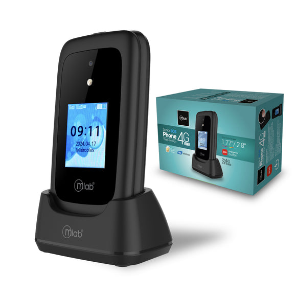 Telefono Senior Shell 4G SOS Doble Pantalla 2,8″- 1,77″ MLAB 9338