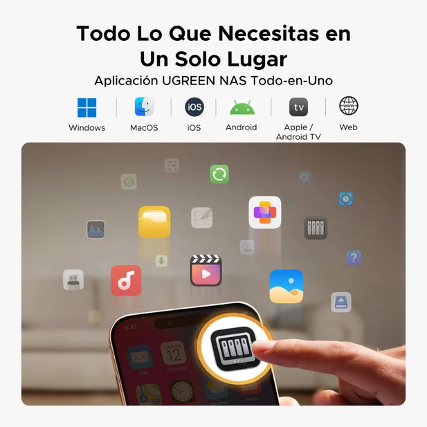 Servidor UGREEN NASync DH2300 NAS de escritorio de 2 bahías, 4 GB RAM y NFC