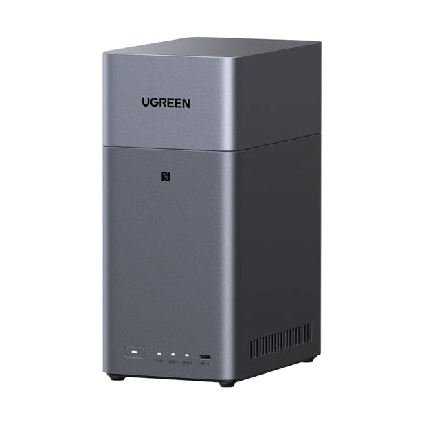 Servidor UGREEN NASync DH2300 NAS de escritorio de 2 bahías, 4 GB RAM y NFC