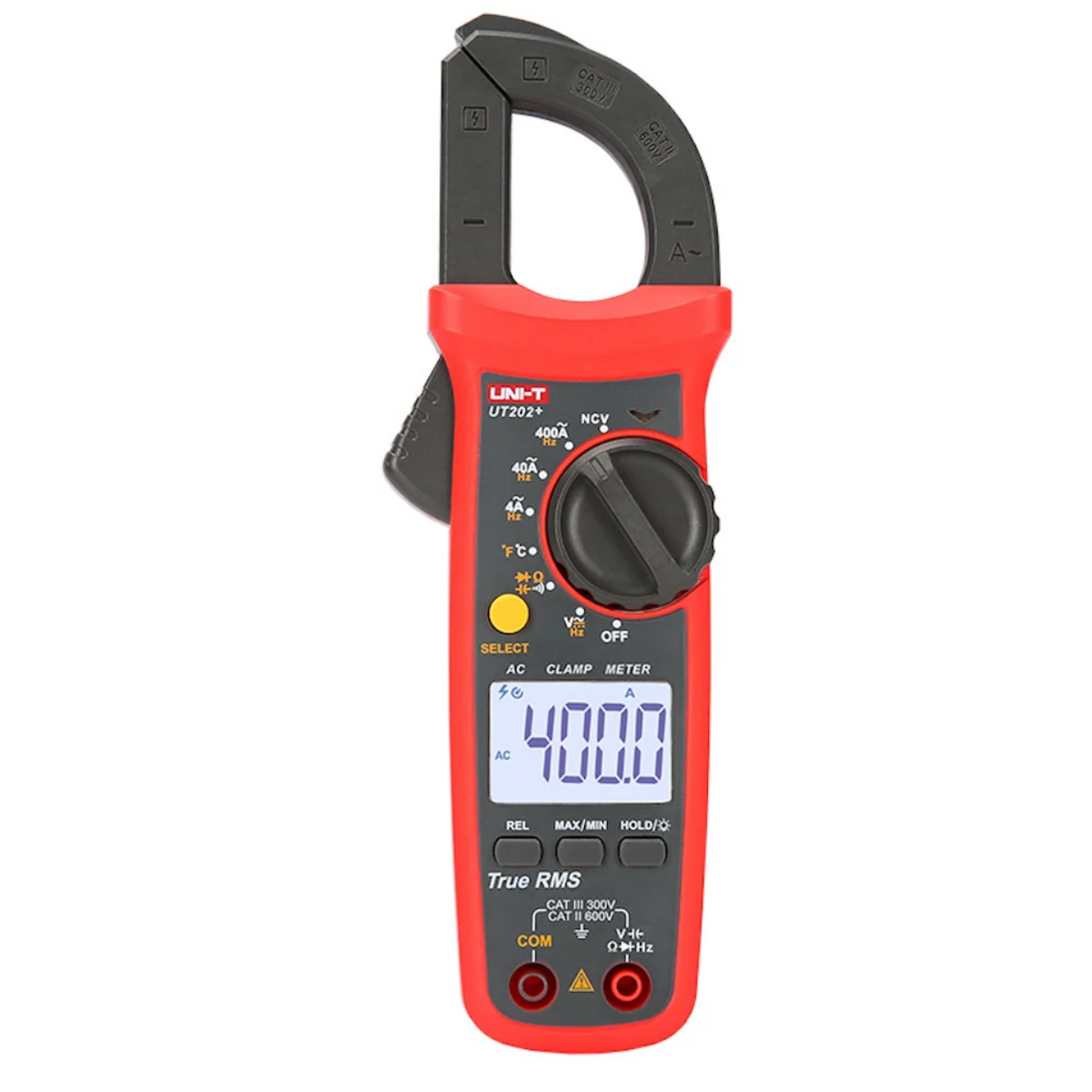 Pinza amperimétrica digital UNI-T UT202+ True RMS, 400 A AC