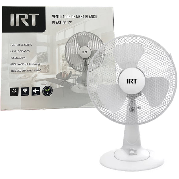 VENTILADOR DE MESA 12 BLANCO 40W IRT