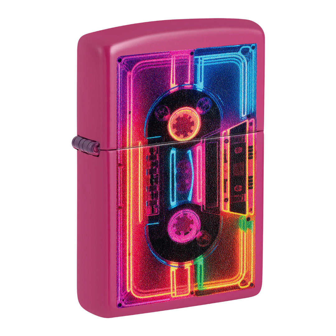 ZIPPO 46693 NEON CASSETTE DESIGN