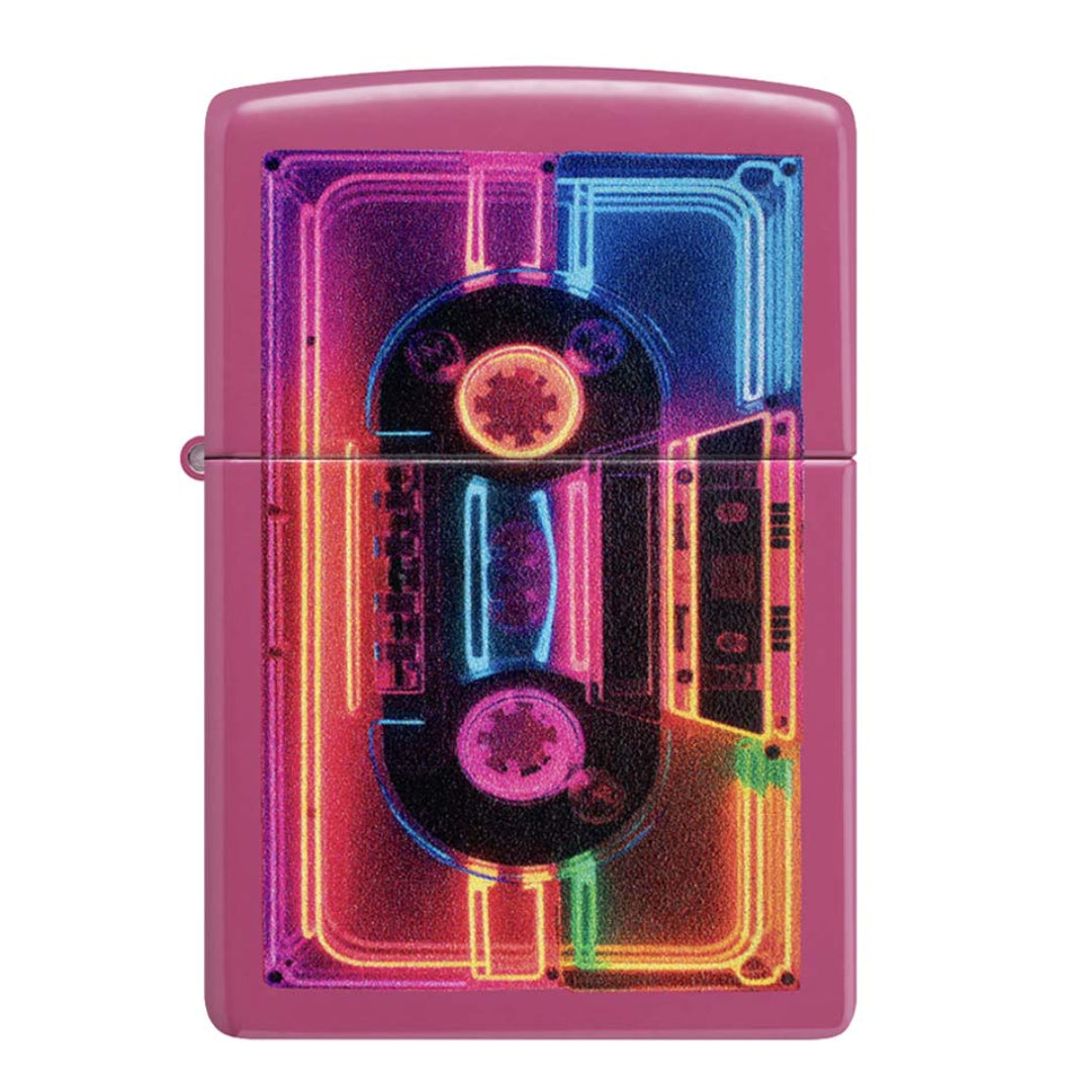 ZIPPO 46693 NEON CASSETTE DESIGN
