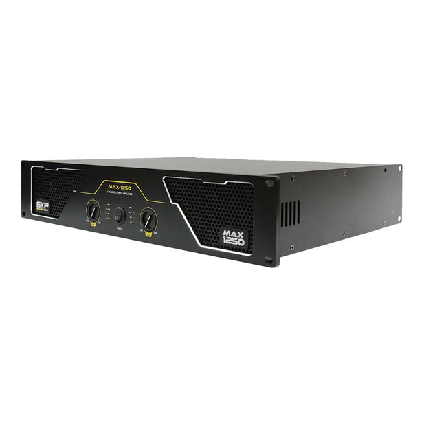 Amplificador de Potencia SKP MAX 1250 Clase AB 1250W Bridge 2x600W Rack 2U