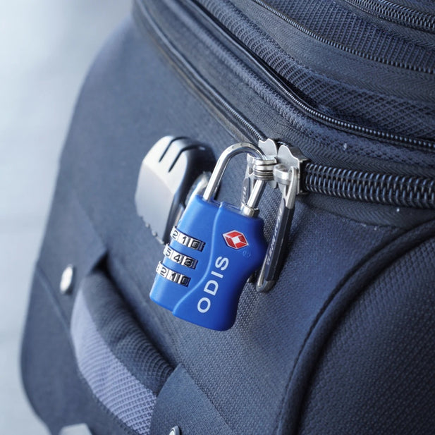 Candado Odis Tsa Maleta Viaje 33mm Con Clave azul