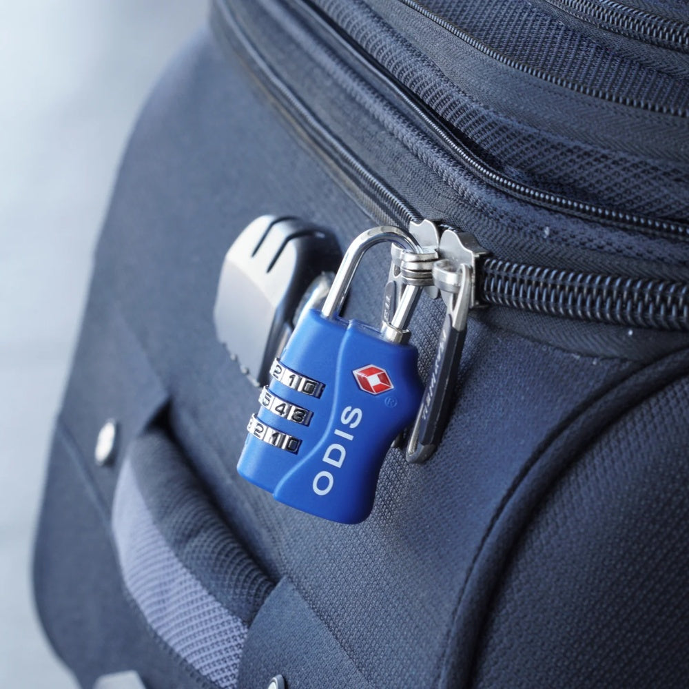 Candado Odis Tsa Maleta Viaje 33mm Con Clave azul