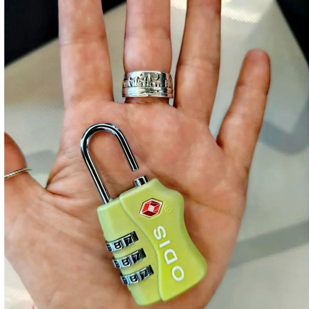 Candado Odis Tsa Maleta Viaje 33mm Con Clave Verde