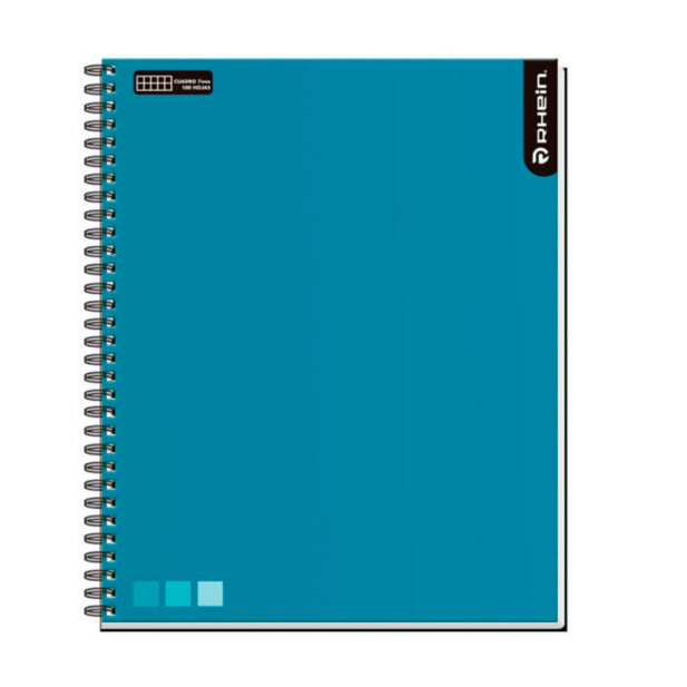 CUADERNO UNIVERSITARIO RHEIN ONE COLOR 100 HOJAS CUADRO 7mm (unidad)