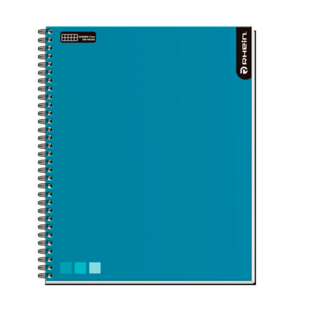 CUADERNO UNIVERSITARIO RHEIN ONE COLOR 100 HOJAS CUADRO 7mm (unidad)