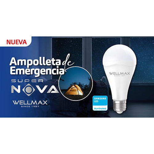 AMPOLLETA EMERGENCIA LED 11W BLANCO FRIO WELLMAX