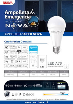 AMPOLLETA EMERGENCIA LED 11W BLANCO FRIO WELLMAX