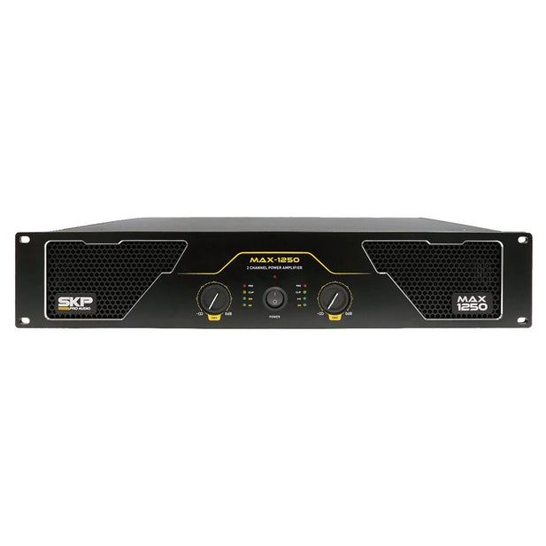 Amplificador de Potencia SKP MAX 1250 Clase AB 1250W Bridge 2x600W Rack 2U