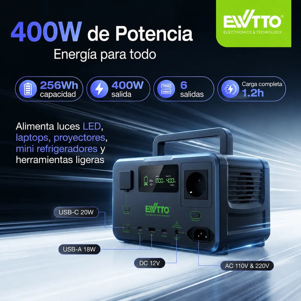 ESTACION DE ENERGIA EWTTO EP400W