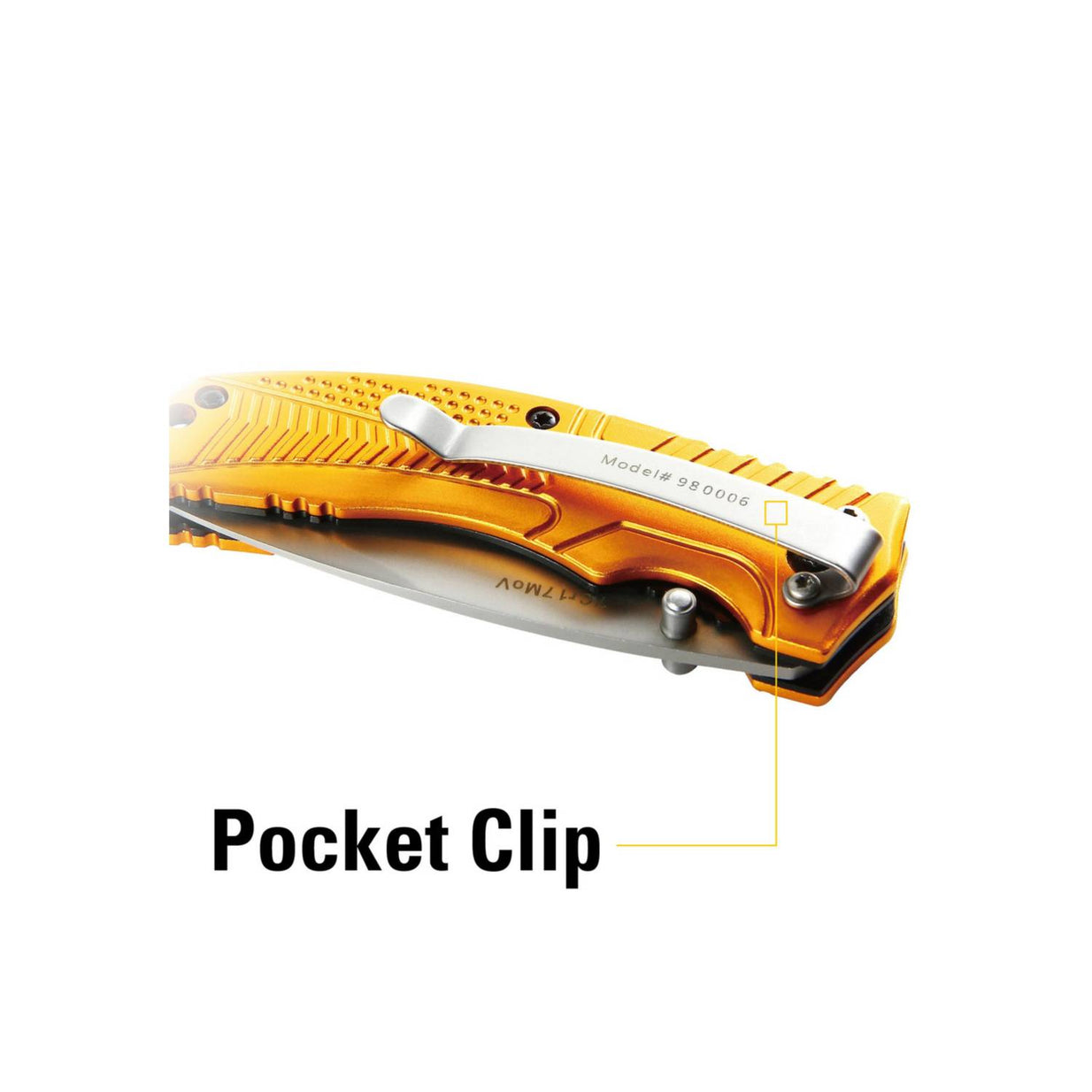 Cuchilla plegable de punta curva Cat 980006