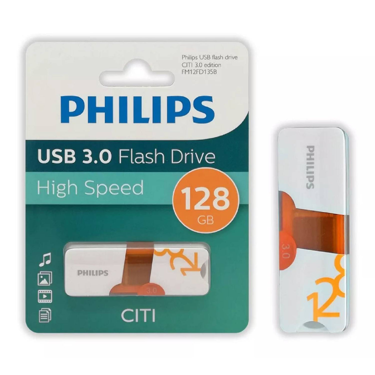 Pendrive philips 128 gb usb 3.0 citi