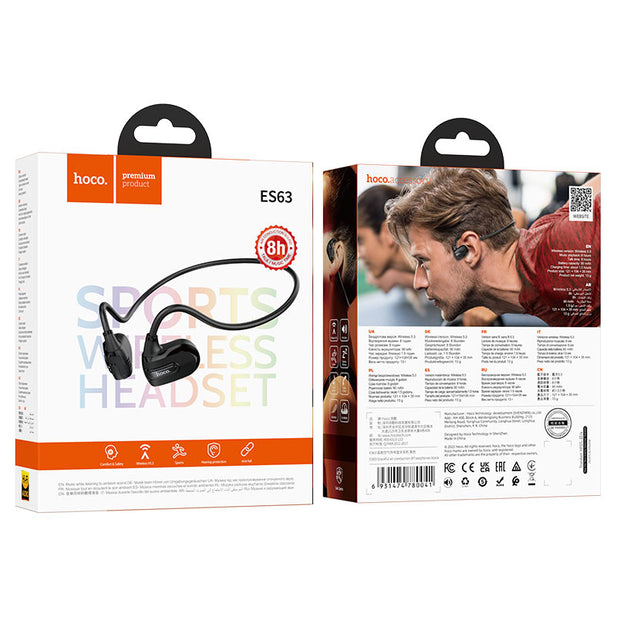 Audífonos Bluetooth de conducción ósea Hoco ES63 negros