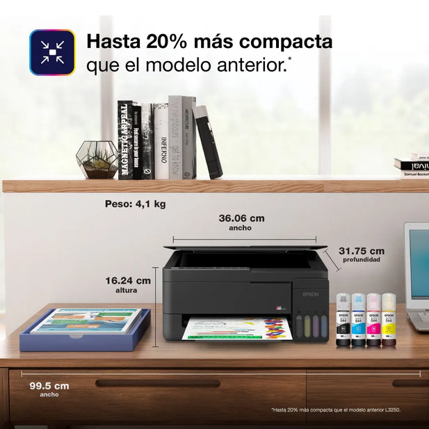 Impresora Epson EcoTank L3350 WiFi Multifunción Tinta Continua 11ppm Heat-Free