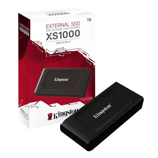 SSD Externa Kingston XS1000 1TB USB 3.2 Gen 2 1050MB/s Pocket-Sized Negra