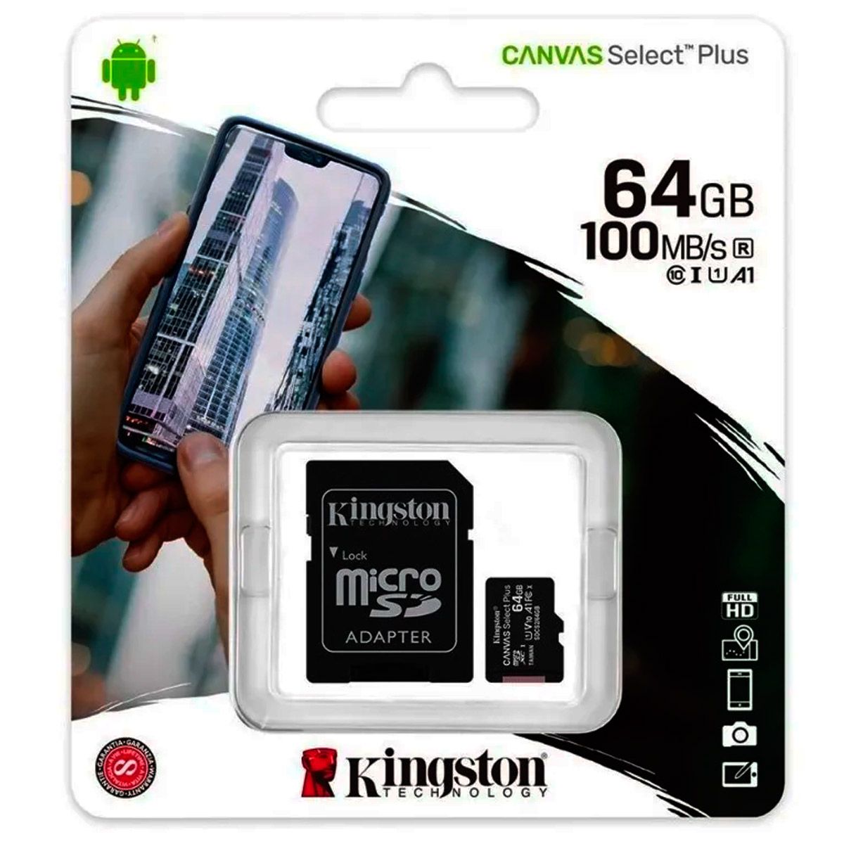 Kingston Memoria Micro SD 64Gb Canvas Select Plus