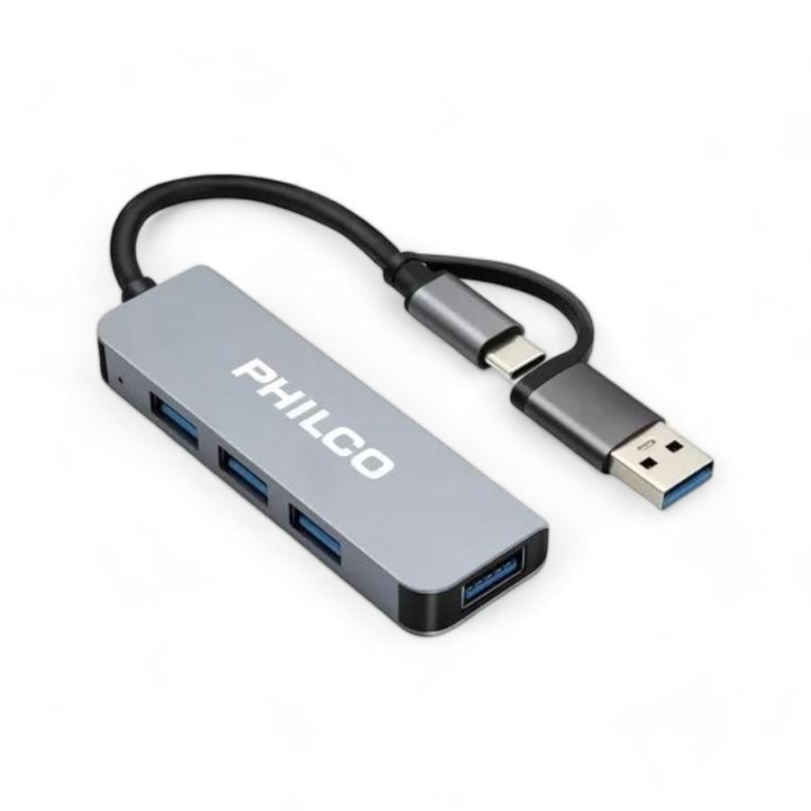 HUB 4 PUERTOS USB 3.0 a TIPO C PHILCO