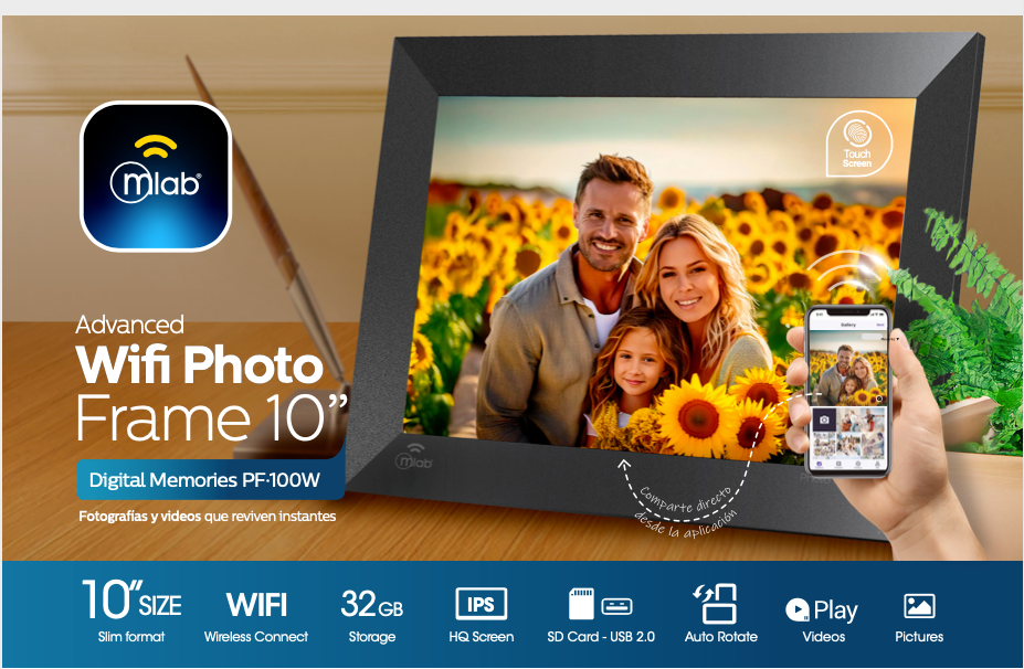 Marco Fotográfico Digital  10" Wifi Mlab ( 9591 )