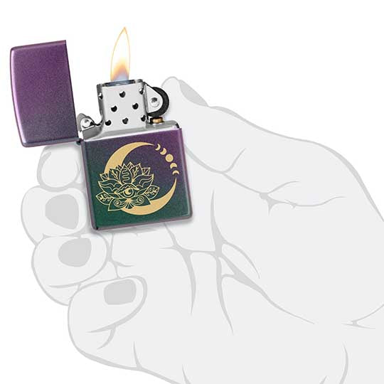 ZIPPO 48587 LOTUS MOON DESIGN