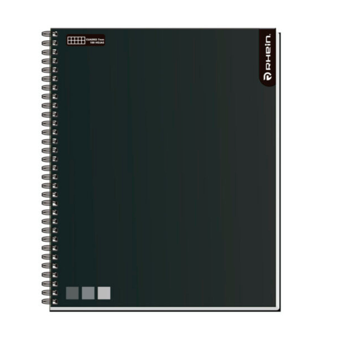 CUADERNO UNIVERSITARIO RHEIN ONE COLOR 100 HOJAS CUADRO 7mm (unidad)
