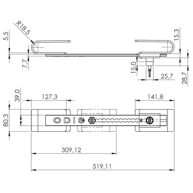 CANDADO PARA CONTENEDOR T6200 NEGRO-AZUL ODIS
