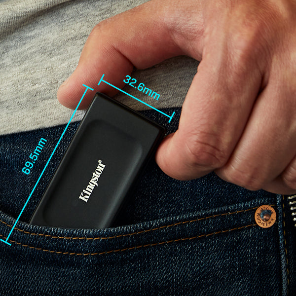 Unidad SSD Externa Kingston XS1000 Pocket-Sized 1TB