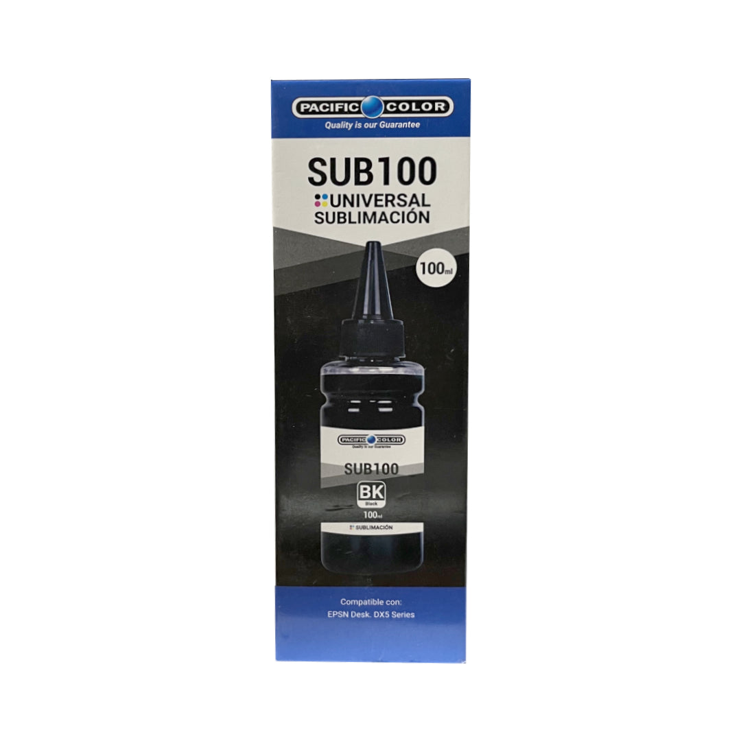 TINTA SUBLIMACION 100 NEGRO PACIFIC COLOR