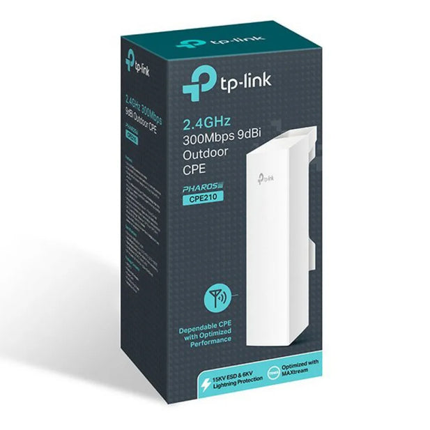 Tp-link Punto de acceso WIFI CPE210 Outdoor Station 2.4Ghz 300Mbps