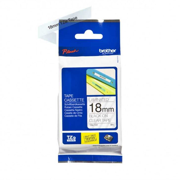 Cinta Laminada Brother TZe-141 de 18 mm.