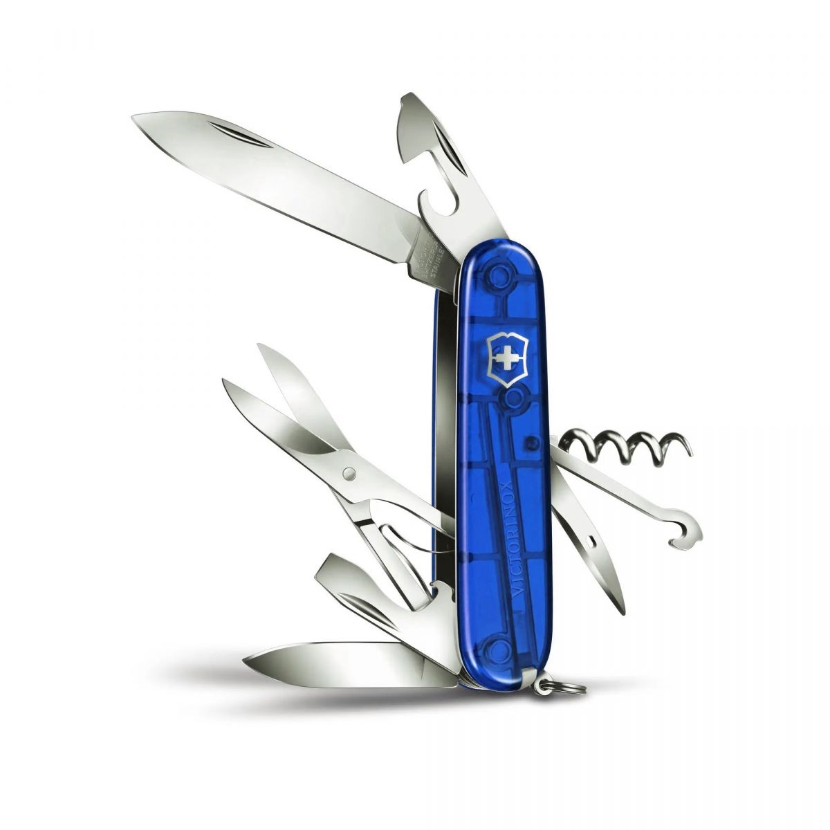 NAVAJA VICTORINOX 1.3703.T2  CLIMBER AZUL TRANSPARENTE