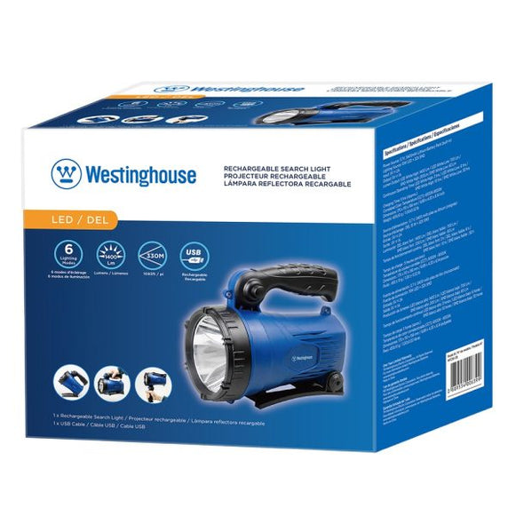 LINTERNA FOCO RECARGABLE 1400 LUMENES WF216-CB WESTINGHOUSE