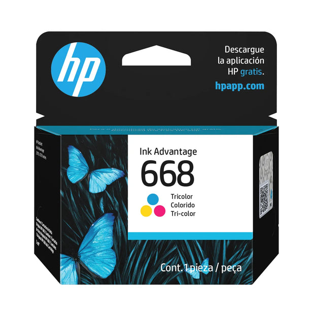 Cartucho HP 668 Tricolor Original 7FP36VL DeskJet Plus Ink Advantage 6075 6076 6475 6476