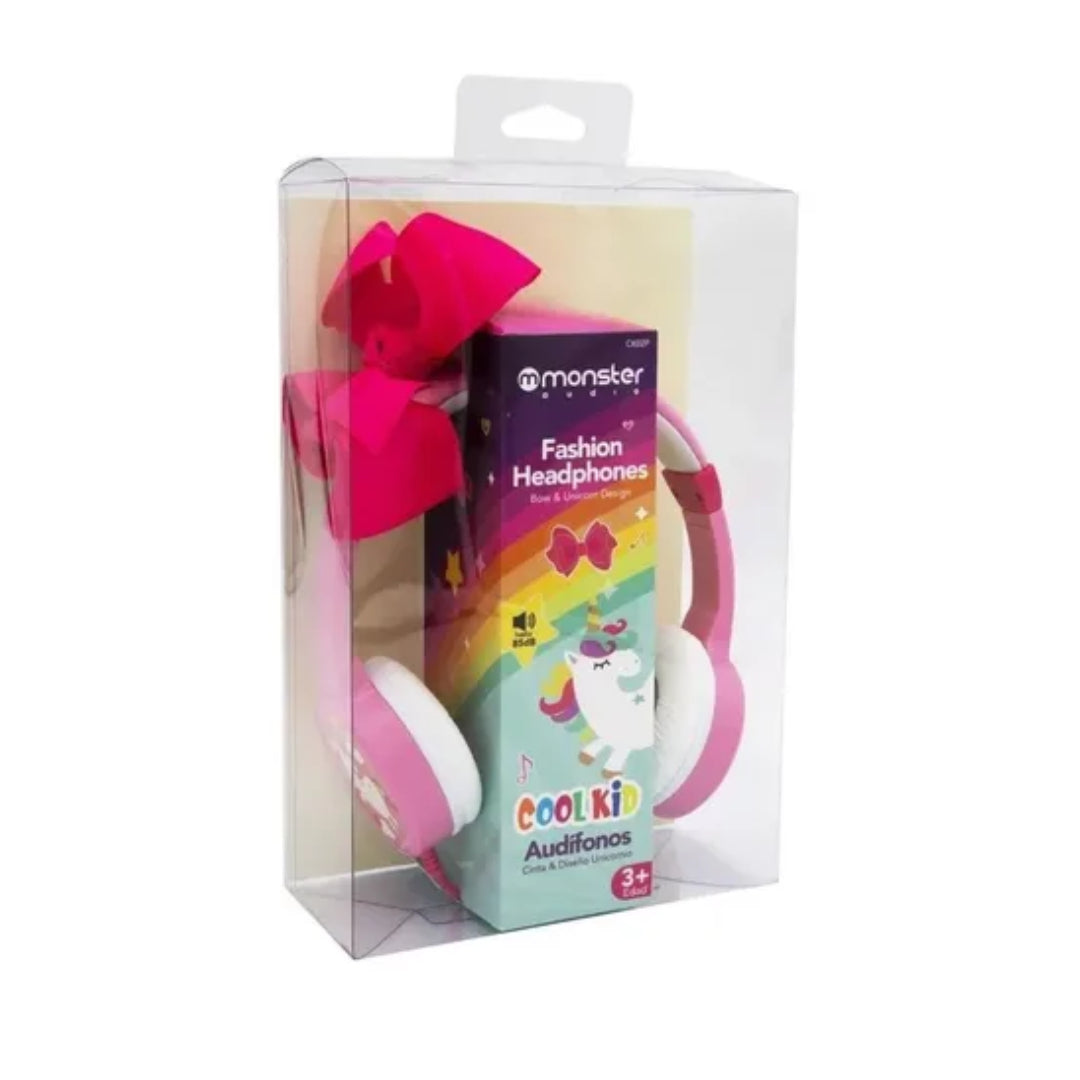 Audifonos Cool Kids Unicornio Laso Rosa MONSTER