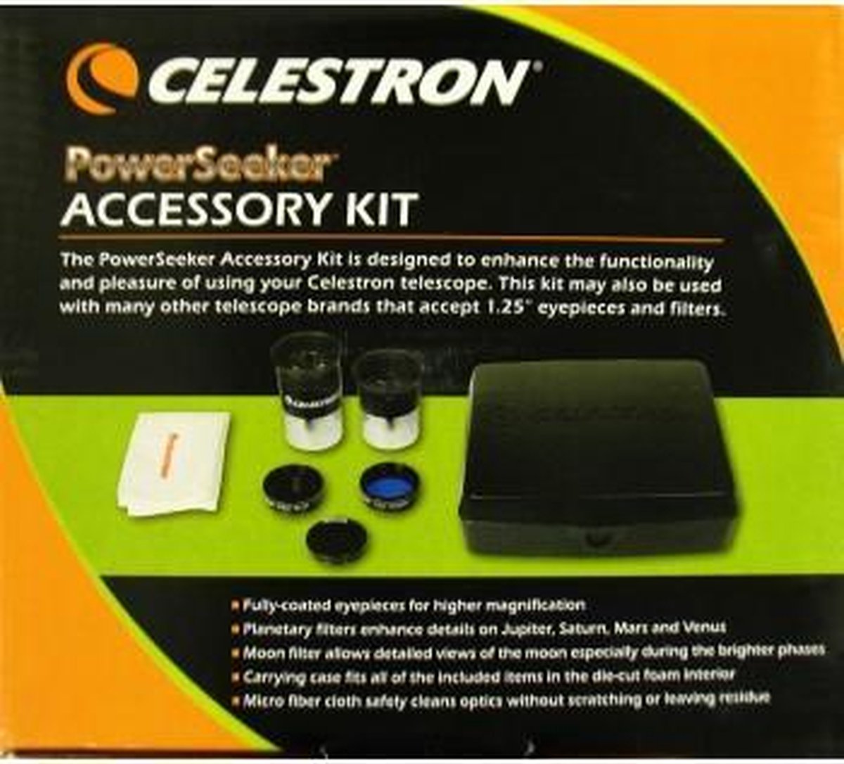 Kit de Accesorios Celestron PowerSeeker - Oculares, Filtros y Estuche