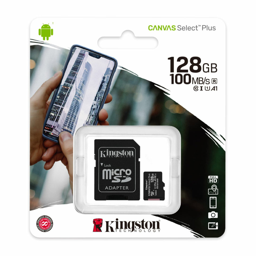 Kingston Memoria Micro SD 128Gb Canvas Select Plus