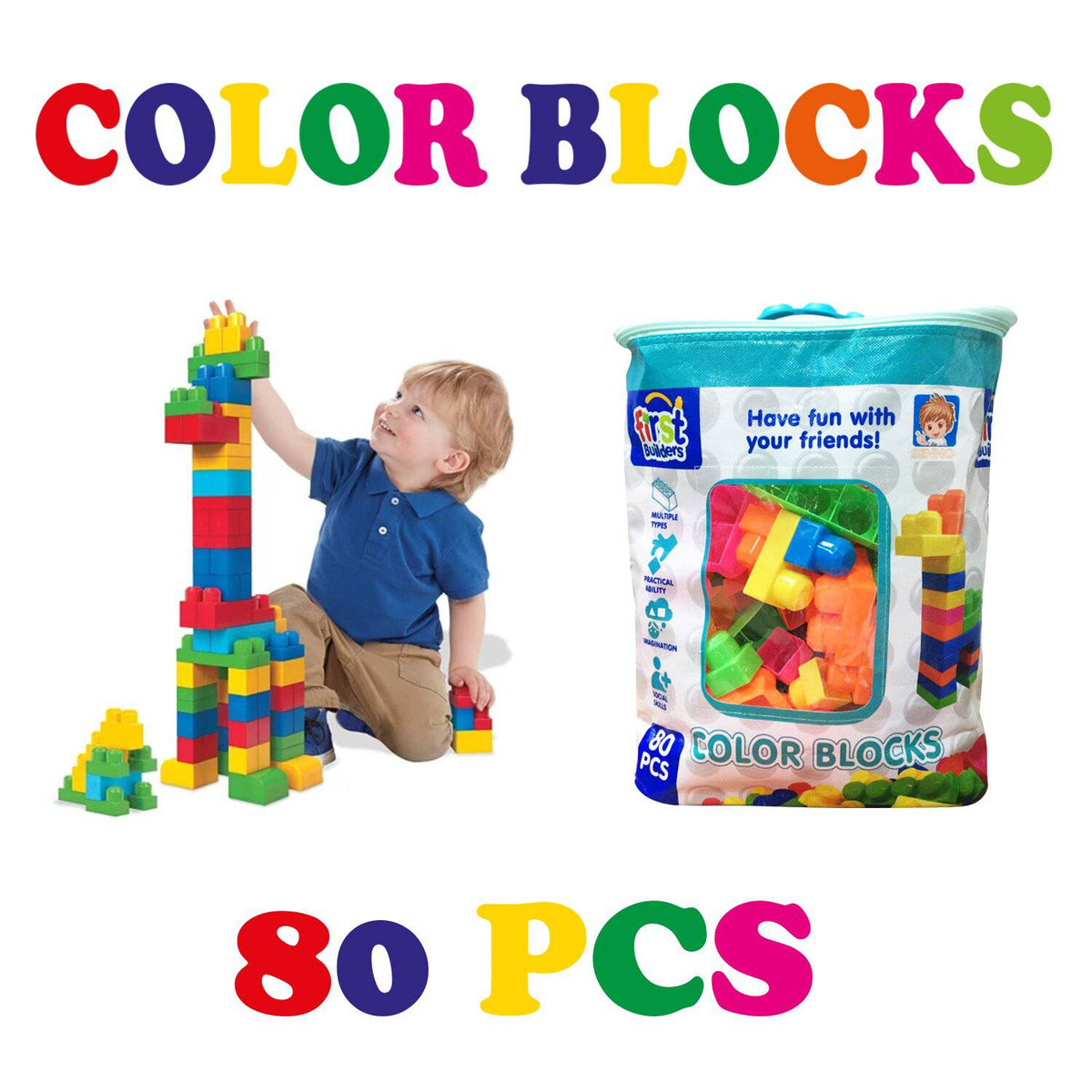 Juego bolsa con bloques para construir