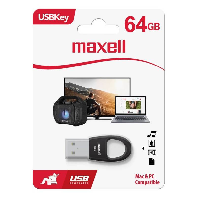 Pendrive 64 GB USBKEY Maxell Negro