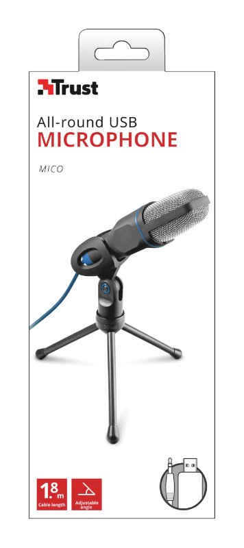 Micrófono Gamer conexion 3,5 y. USB Trust Mico ( 20378 )