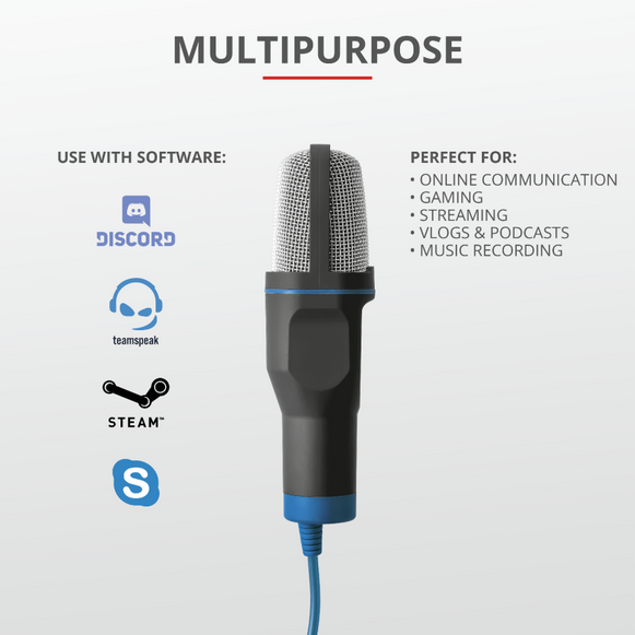 Micrófono Gamer conexion 3,5 y. USB Trust Mico ( 20378 )
